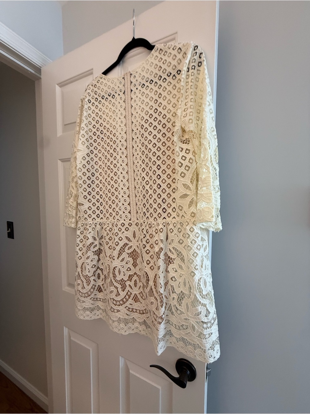 BCBGMaxAzria Cream Crochet Lace Dress - Picture 2 of 4